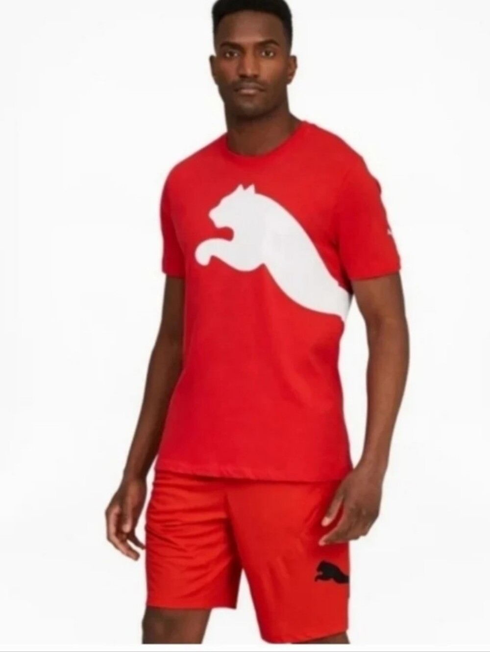 NWT Puma Oversized Logo Tee  Red with Large White Puma Graphic Size XL